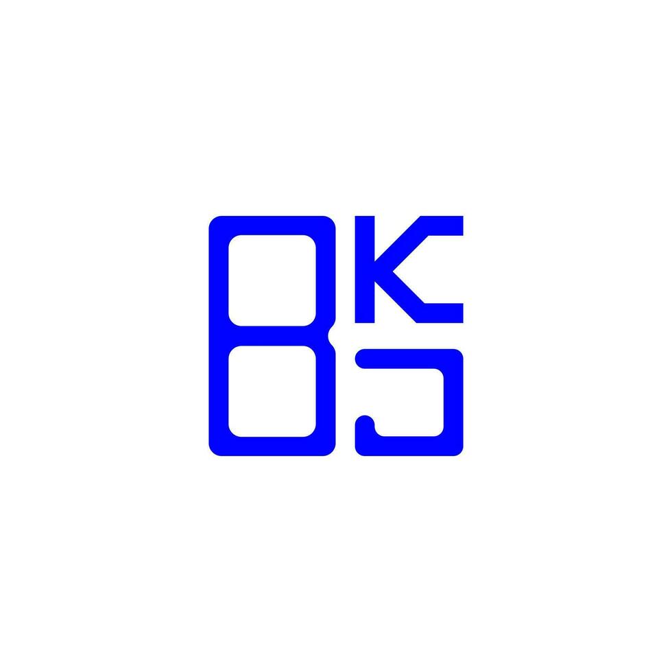 bkj brev logotyp kreativ design med vektor grafisk, bkj enkel och modern logotyp.