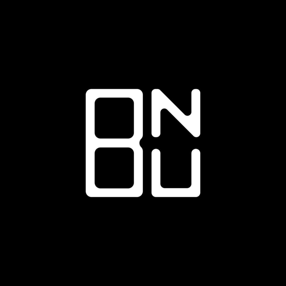 kreatives Design des bnu-Buchstabenlogos mit Vektorgrafik, bnu-einfaches und modernes Logo. vektor