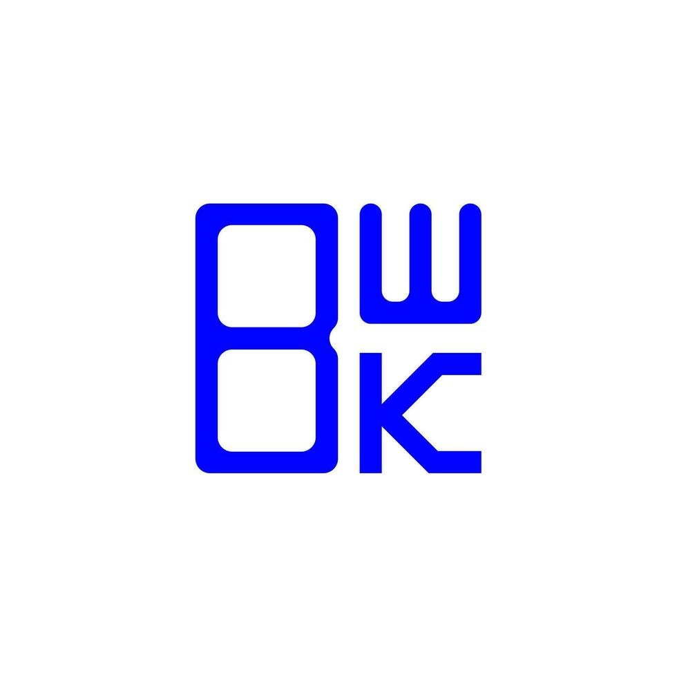 bwk brev logotyp kreativ design med vektor grafisk, bwk enkel och modern logotyp.