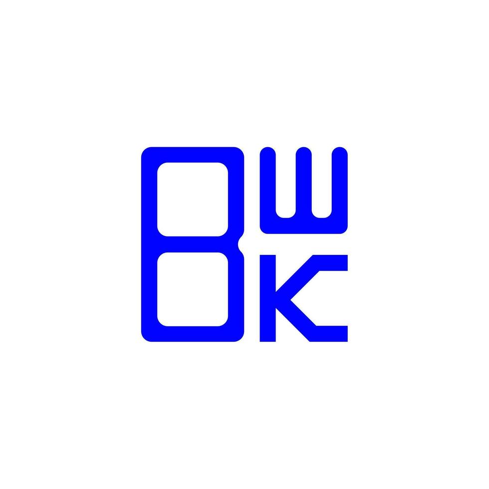 bwk Brief Logo kreatives Design mit Vektorgrafik, bwk einfaches und modernes Logo. vektor