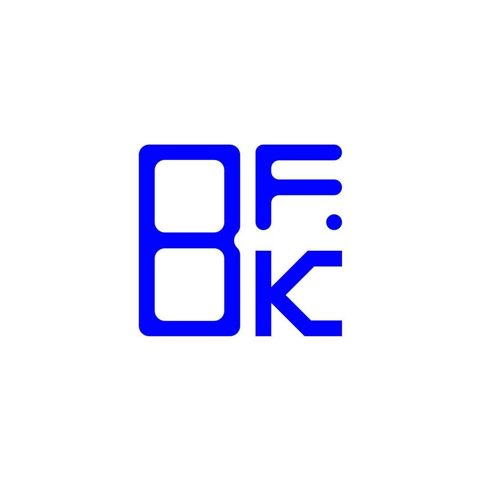 bfk brev logotyp kreativ design med vektor grafisk, bfk enkel och modern logotyp.