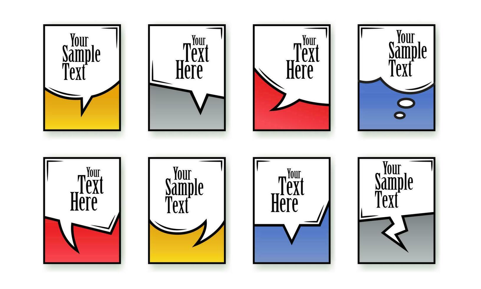Textfeld Vektor Illustration. geeignet zum Plaudern Blase Poster, Zitat Banner, und Comic Stil Kopieren Raum.