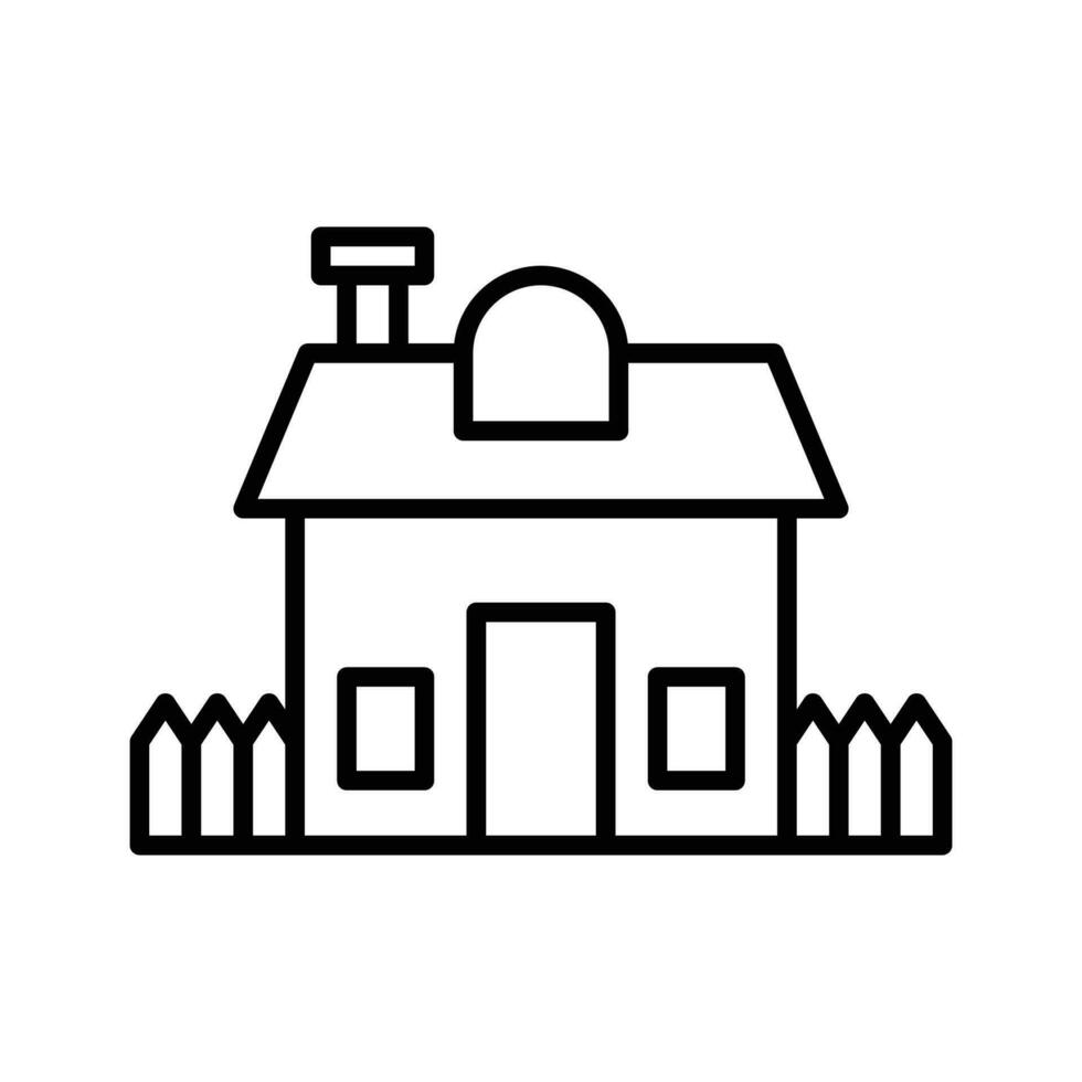 hus vektor översikt ikon . . enkel stock illustration stock