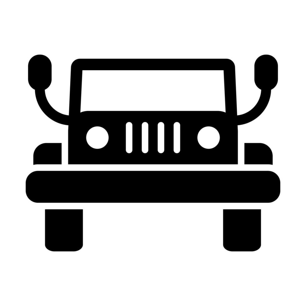 Militär-Jeep-Icon-Design vektor