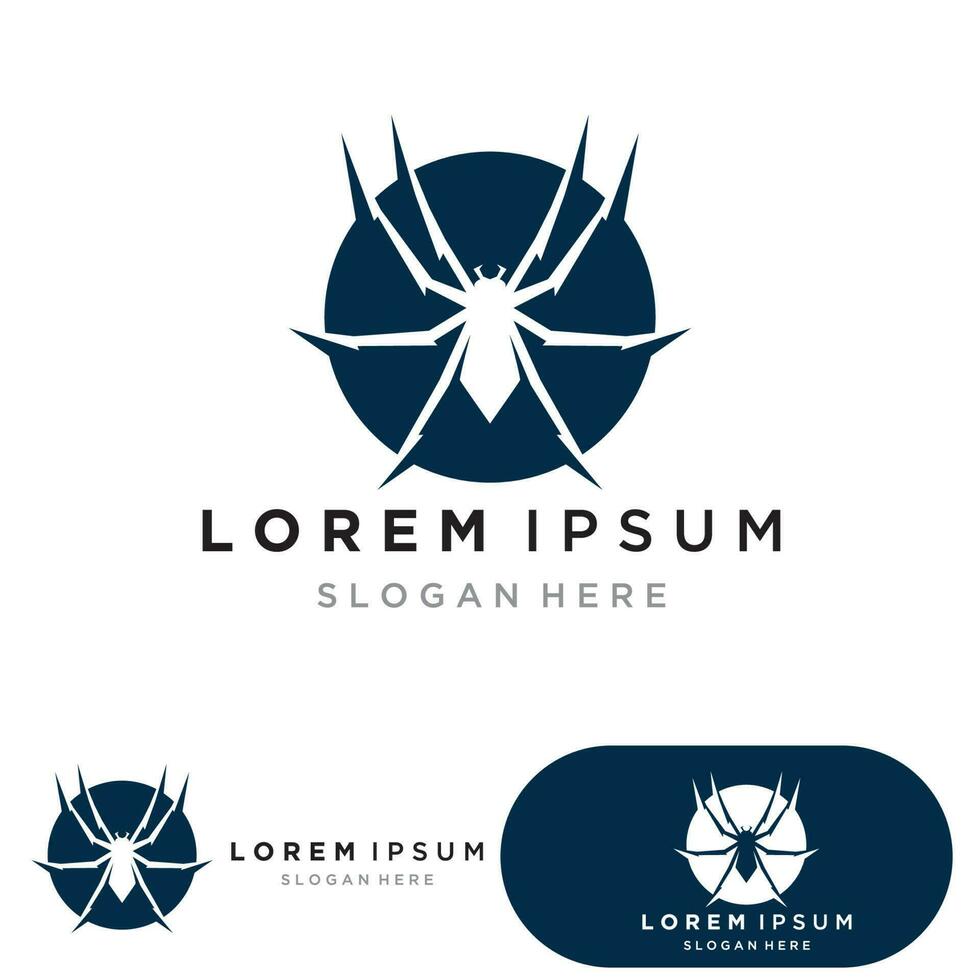 Spinne Illustration Logo Vektor Template-Vektor