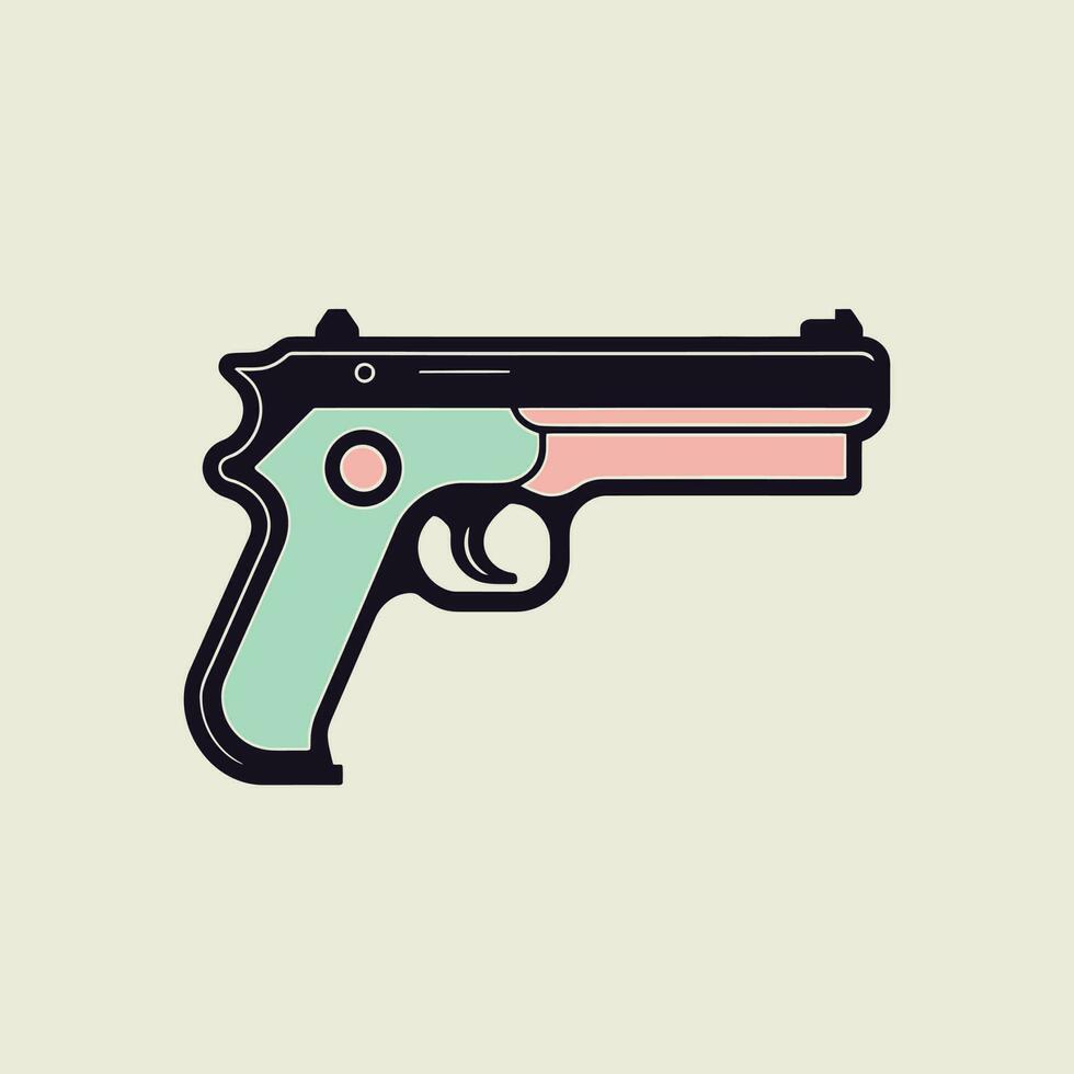 pistol ikon. vapen vektor. militär Utrustning illustration logotyp mall. vektor
