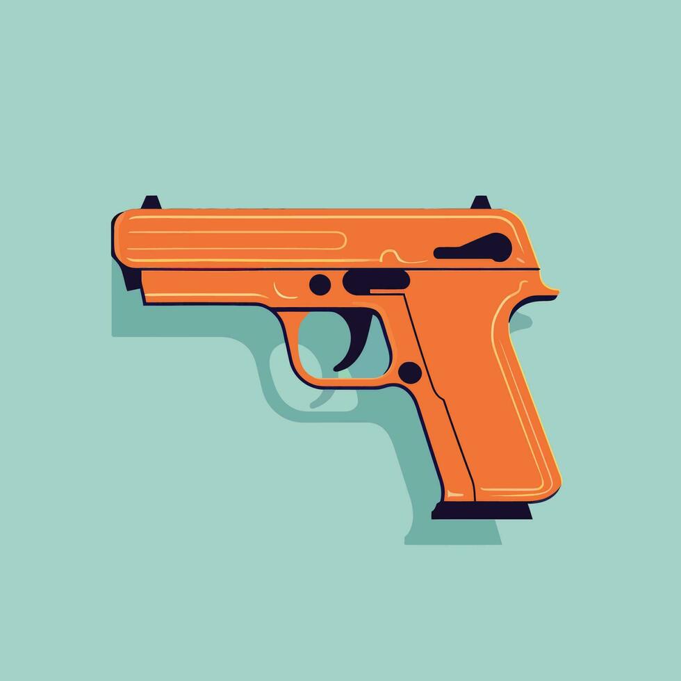 pistol ikon. vapen vektor. militär Utrustning illustration logotyp mall. vektor