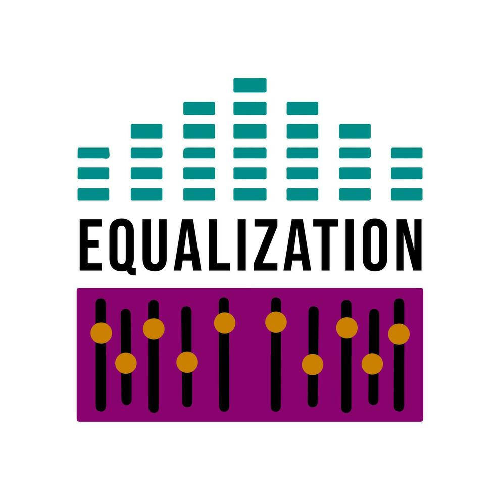 Equalizer Symbol Aufkleber im eben Design Vektor Illustration