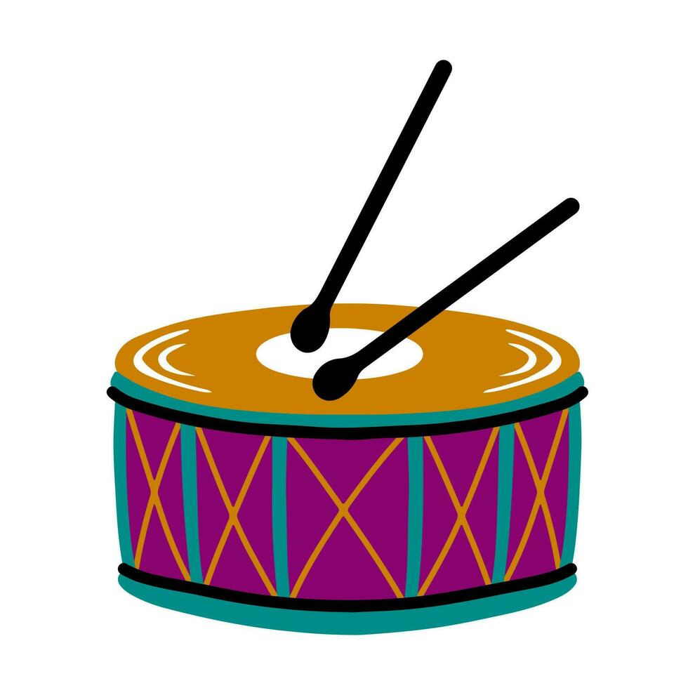 platt design trumma ikon vektor illustration