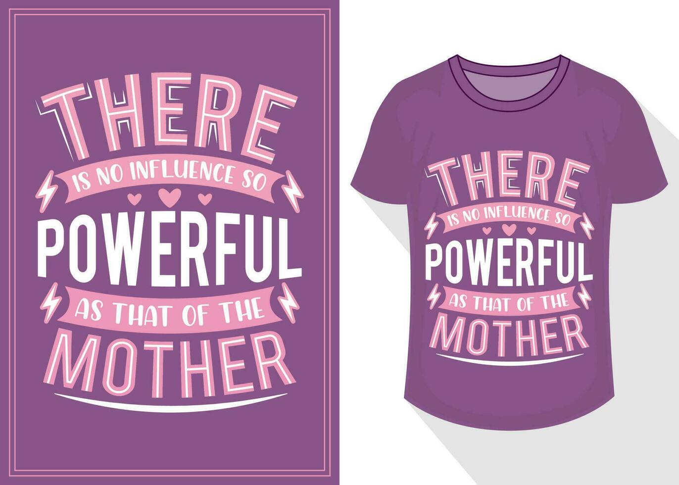 där är Nej inflytande så kraftfull som den där av de mor citat typografi text för t skjorta design. mors dag t-shirt design vektor