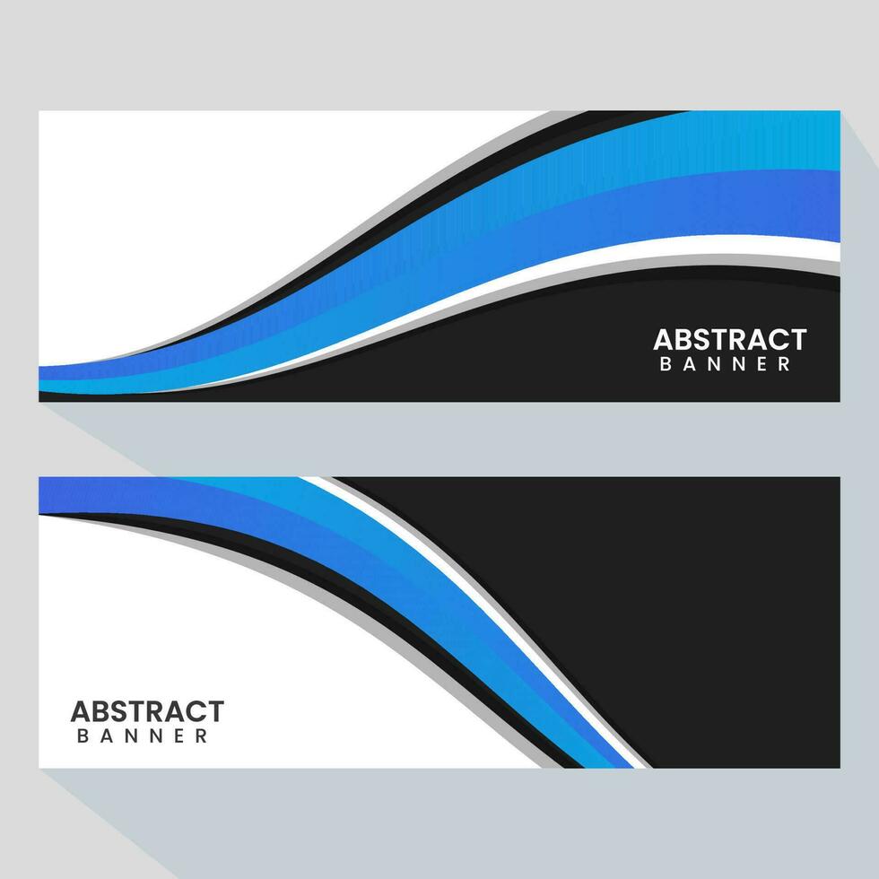 abstrakt Kurve Banner oder Header Design im zwei Optionen. vektor