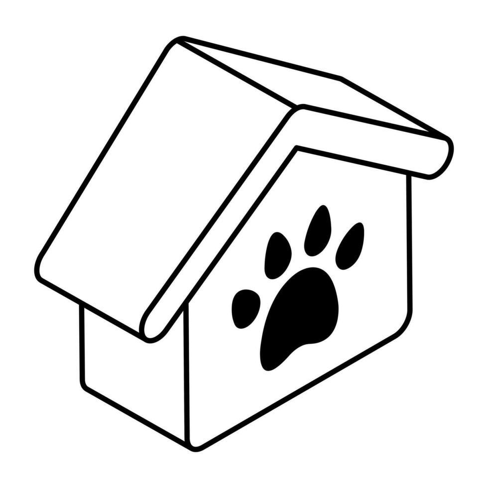 ein Prämie herunterladen Symbol von Hundehütte vektor