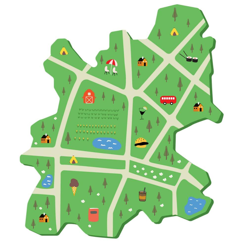 Stadtplan für jede Art von digitalen Infografiken und Printpublikationen. vektor