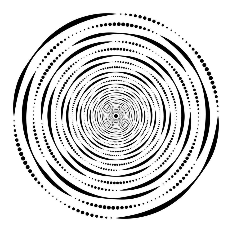 geometrisch abstrakt runden gestalten von Linien und Punkte vektor