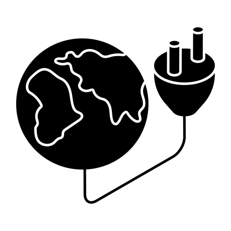 modern Design Symbol von global Stecker vektor