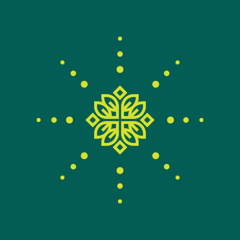 Blatt Blume Kunst Logo Vektor