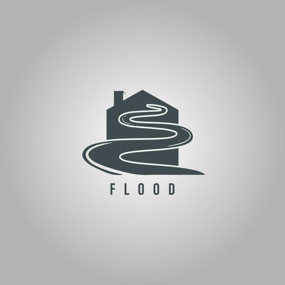 Flut Symbol Logo Vektor
