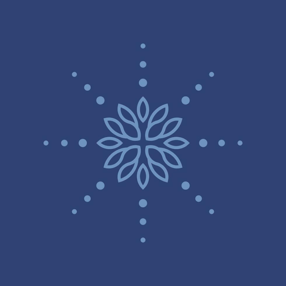 Blatt Blume Mandala Logo Symbol Vektor