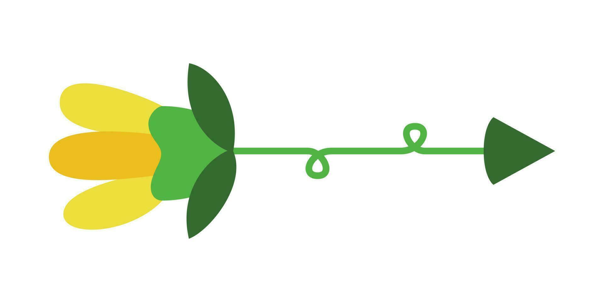 kreativ dekorativ Pfeil Element. schön Blumen- und indisch ethnisch Pfeile. Amor Pfeil mit Blumen und Herzen. Valentinstag Tag, Liebe, romantisch konzept.vektor Illustration. vektor