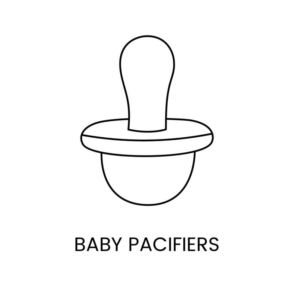 Baby Nippel Symbol Linie im Vektor, Illustration zum online Geschäft von Baby Waren. vektor