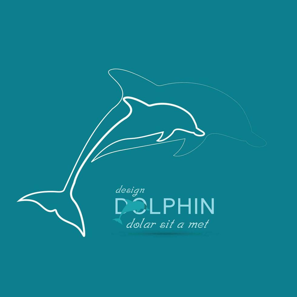 delfin ikon design element vektor