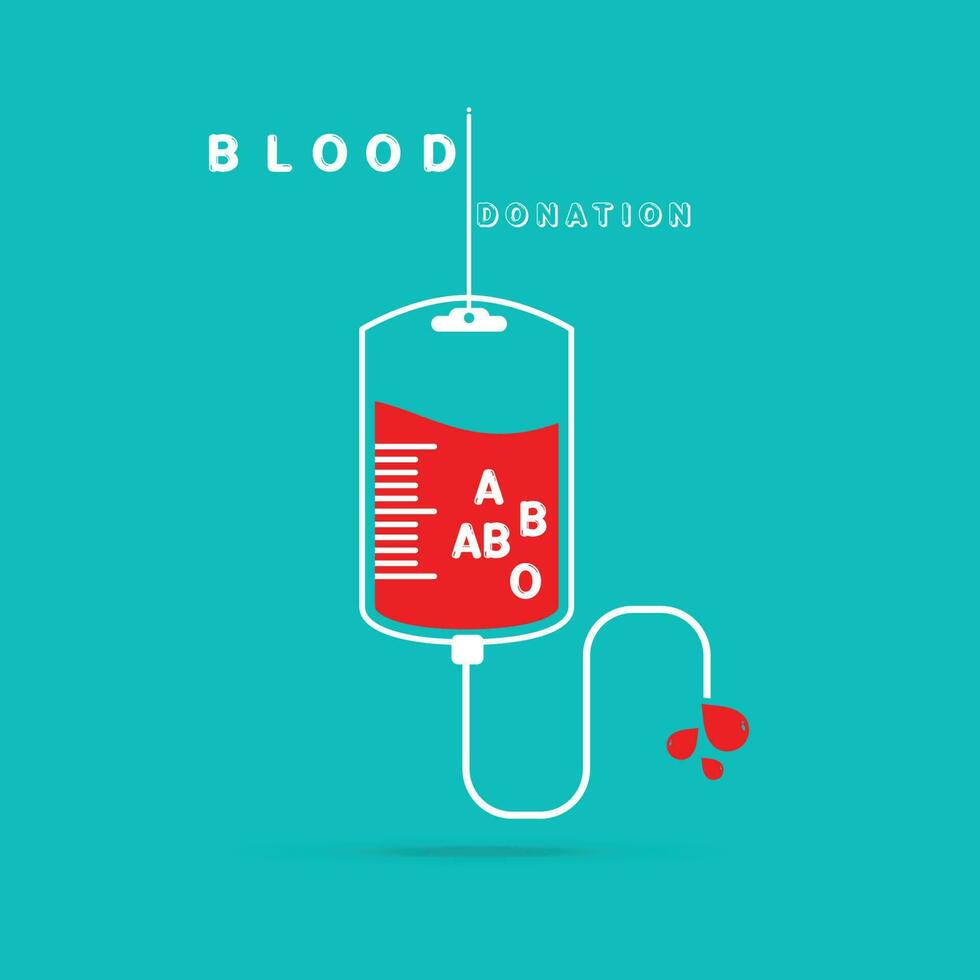 logotyp blod donation vektor