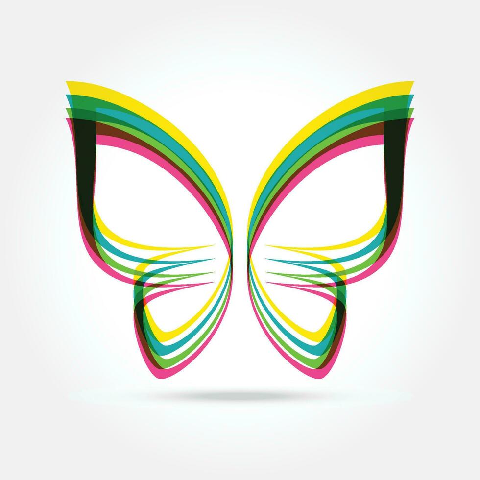 bunt Schmetterling Logo vektor