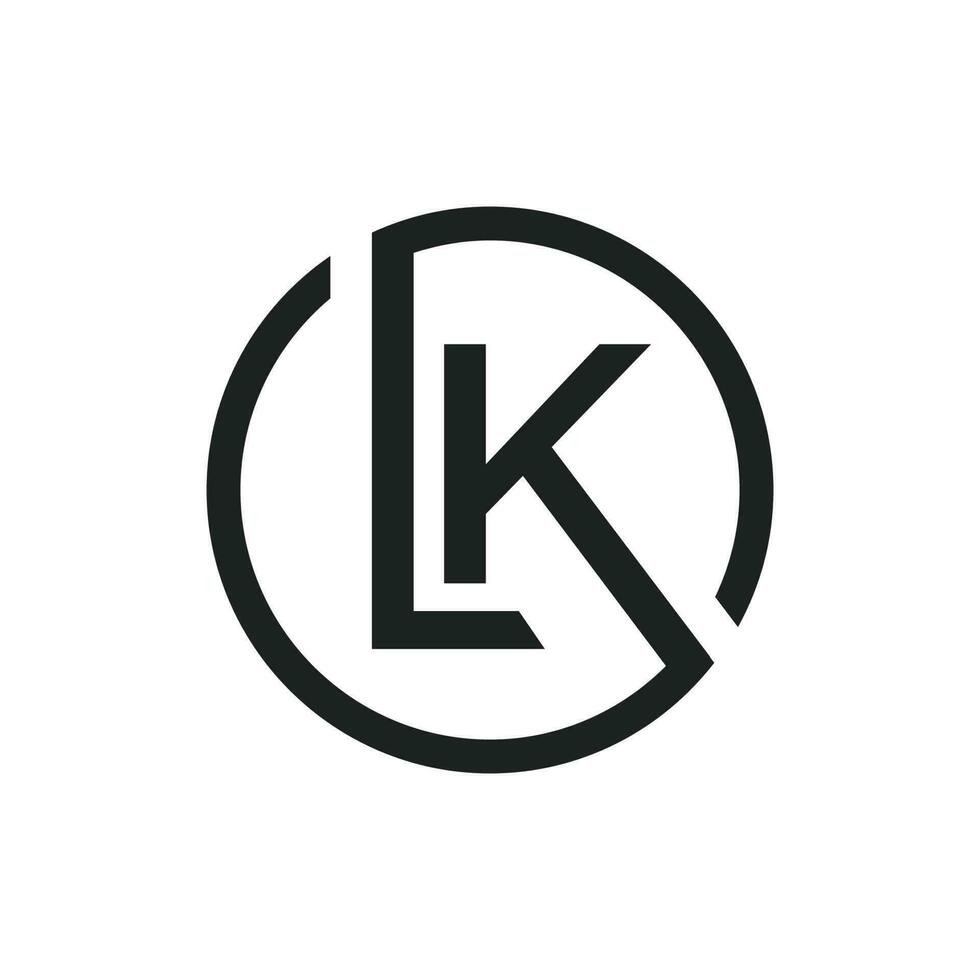 lk monogram vektor design illustration