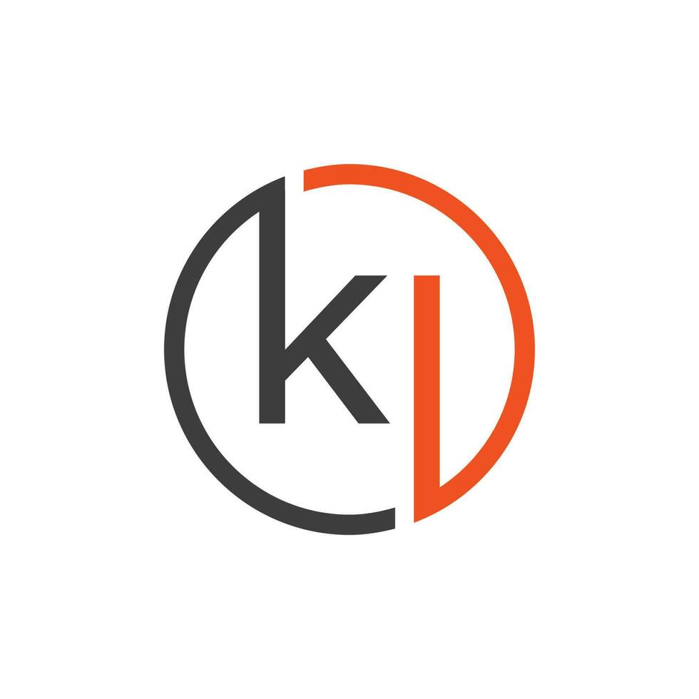 k ich Monogramm Logo Vektor Design Illustration