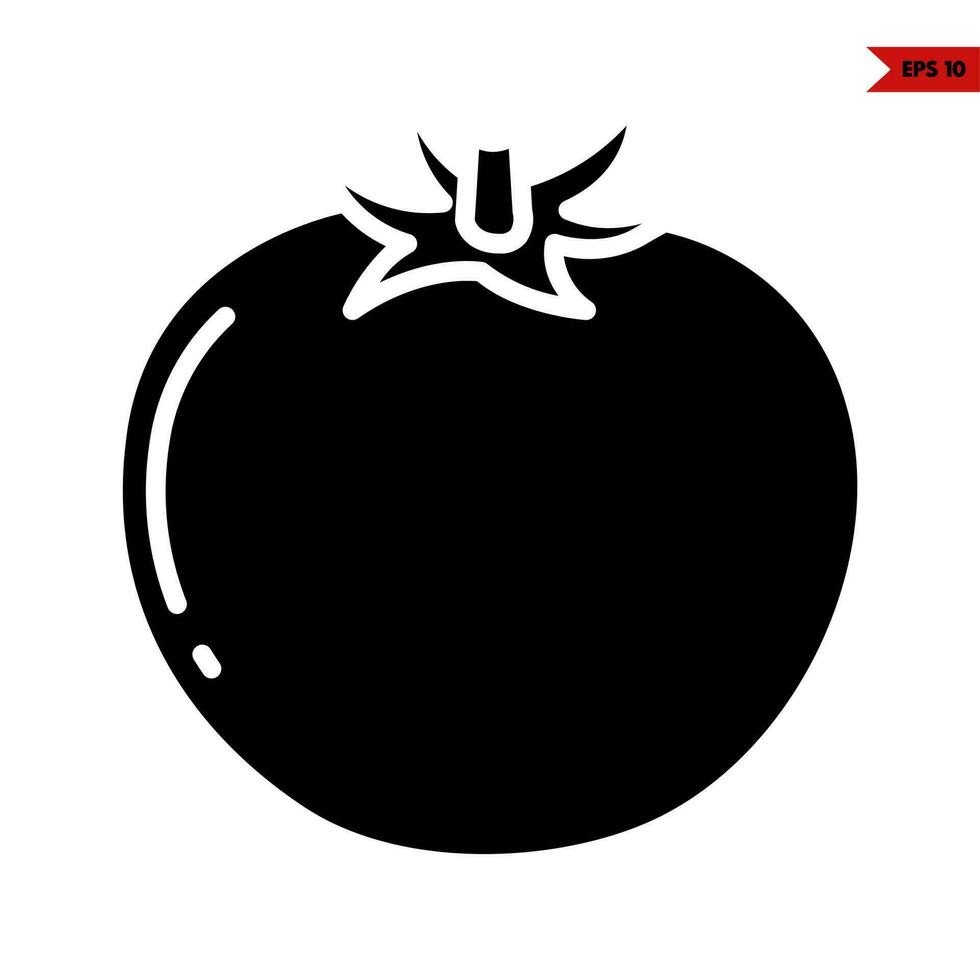 Tomaten-Glyphen-Symbol vektor