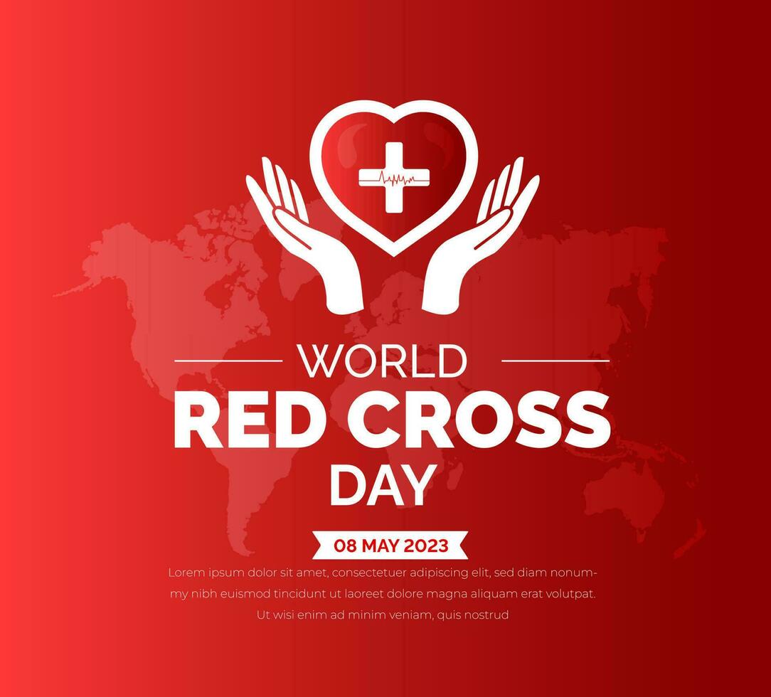 Welt rot Kreuz Tag Hintergrund oder Banner Design Vorlage gefeiert im 8 dürfen. vektor