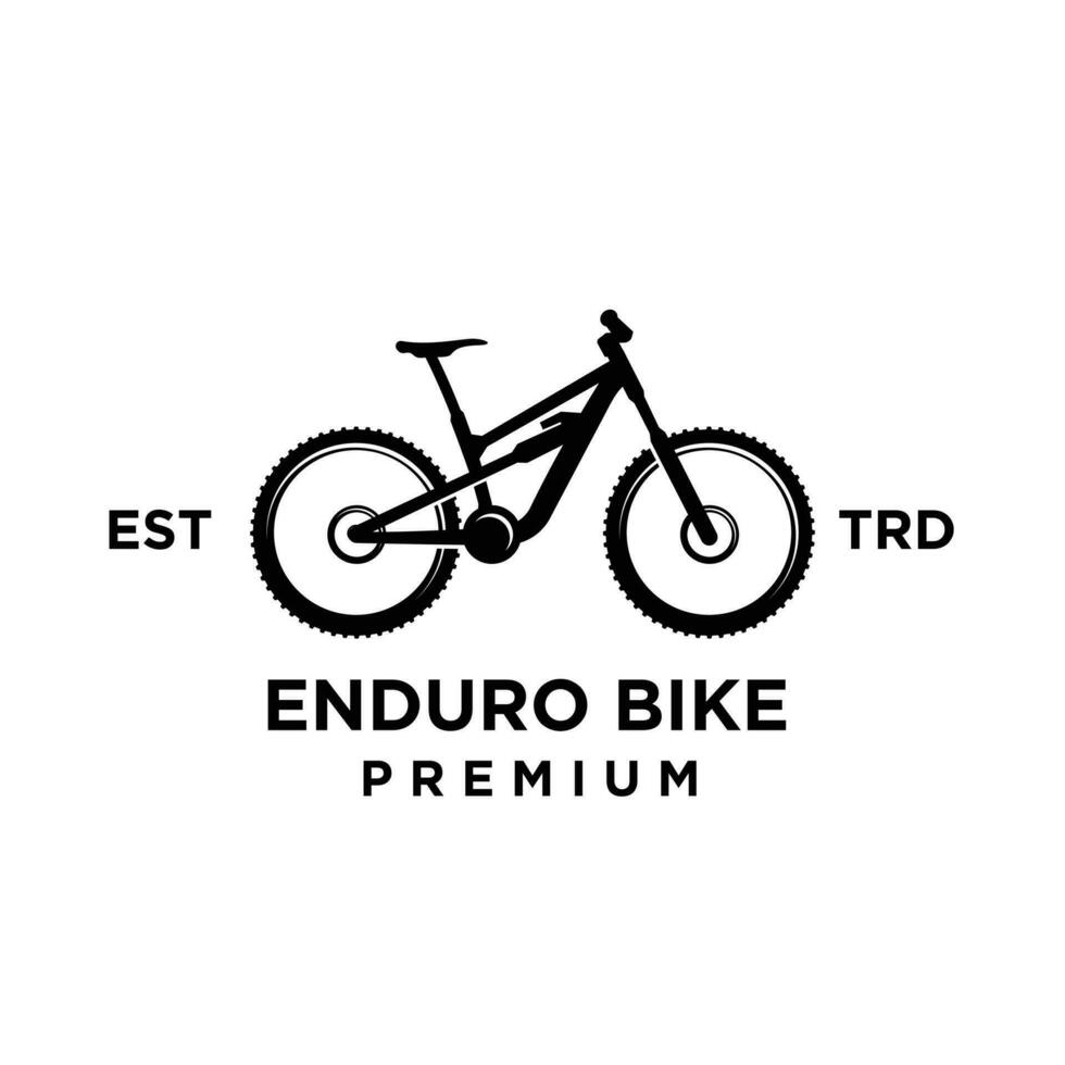 Enduro bergab Fahrrad mtb Symbol Design Logo vektor