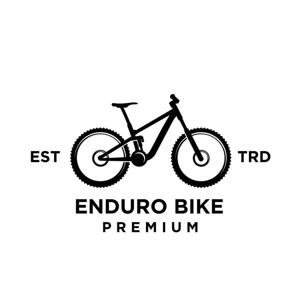 Enduro bergab Fahrrad mtb Symbol Design Logo vektor