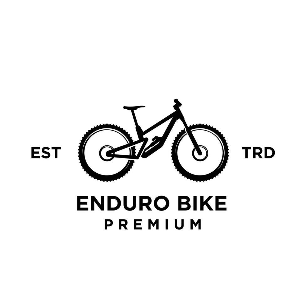 Enduro bergab Fahrrad mtb Symbol Design Logo vektor