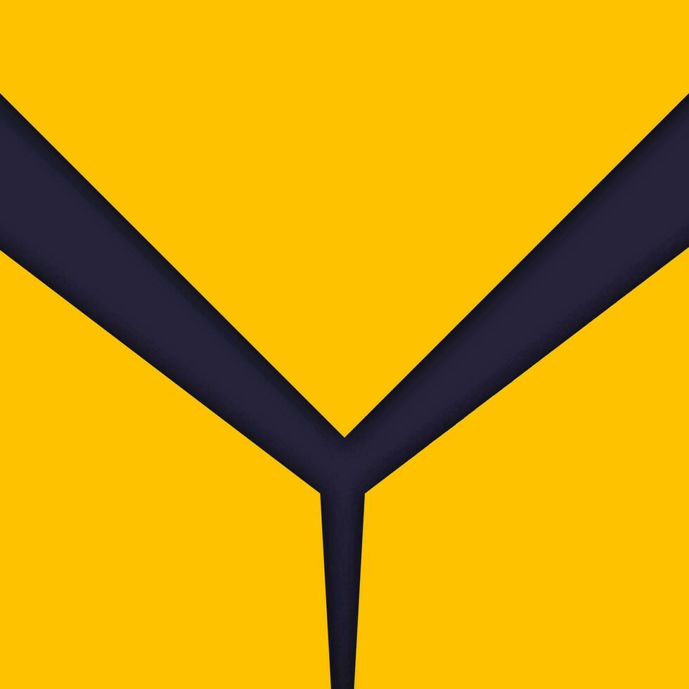 abstrakt papper skära alfabet y form gul och lila bakgrund. vektor