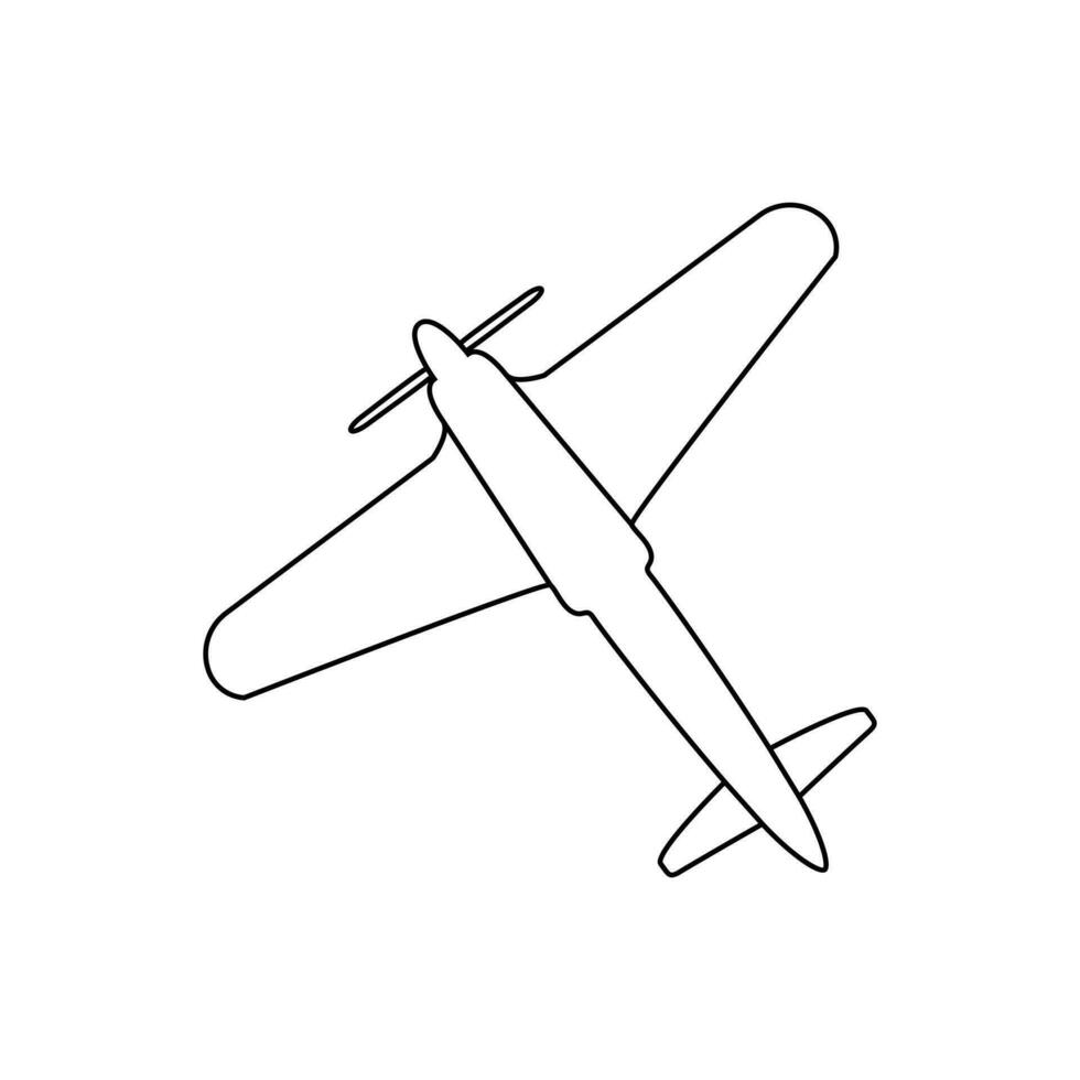 Jahrgang Flugzeug Symbol Vektor. Flugzeug Illustration unterzeichnen. Flugzeug Symbol. fliegen Logo. vektor