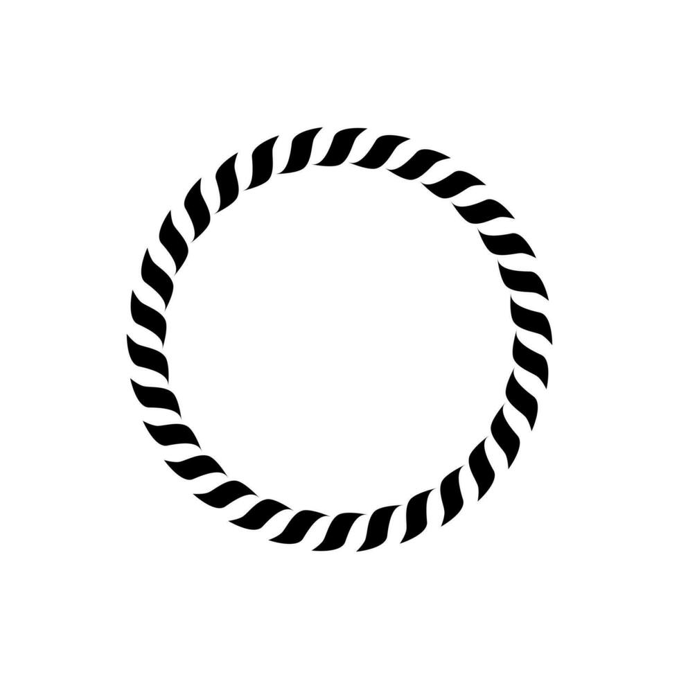 runda rep ramar vektor ikon. kabel- cirkel former styrka dekorativ årgång tågvirke illustration.