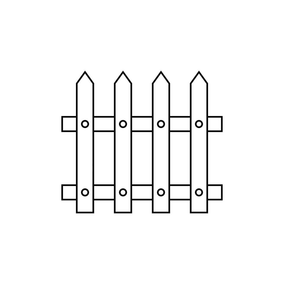 staket ikon vektor. plank illustration tecken. fäktning symbol. häck logotyp. vektor