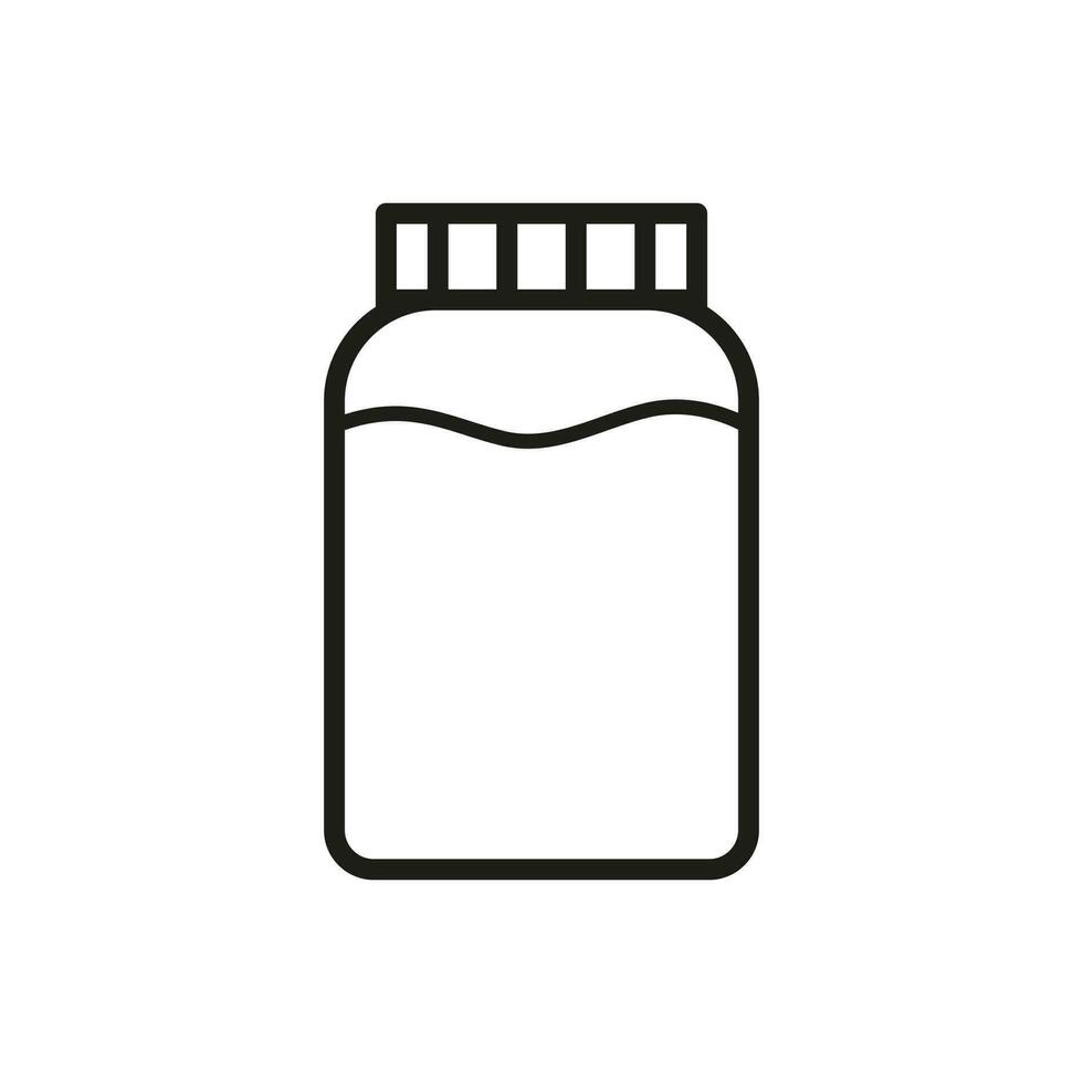 Glas-Icon-Vektor-Set. Sammlung von Flaschenillustrationszeichen. Erhaltungssymbol auf weißem Hintergrund. vektor