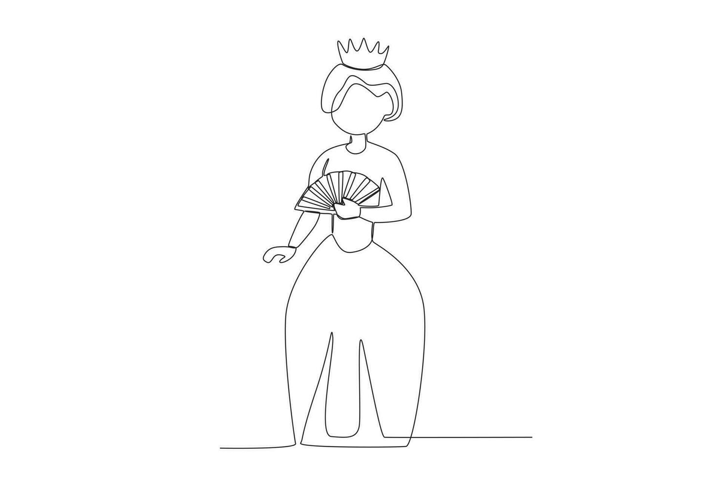 ein Königin halten ein Ventilator vektor