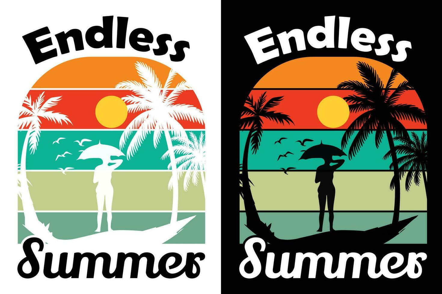 Sommer- T-Shirt Design, Sommer- Strand Ferien T-Shirts, Sommer- Surfen T-Shirt Vektor Design