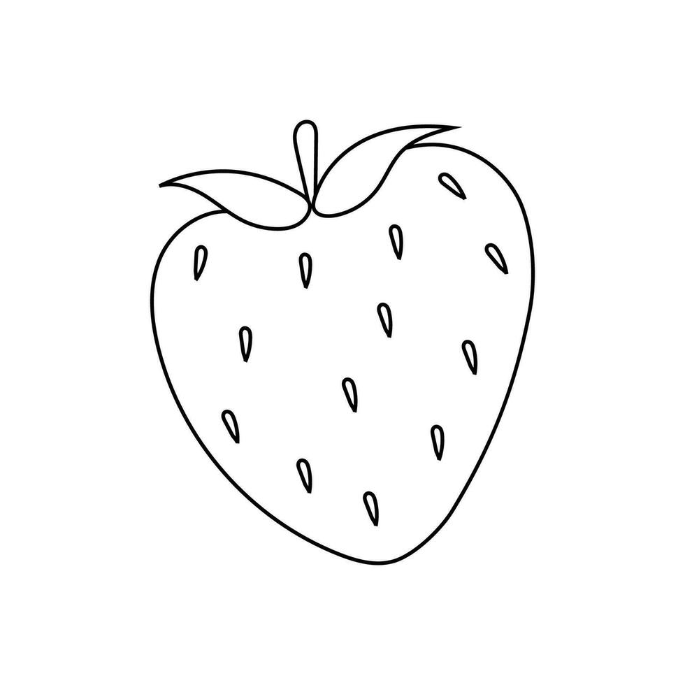 Hand gezeichnet Vektor Illustration Erdbeere
