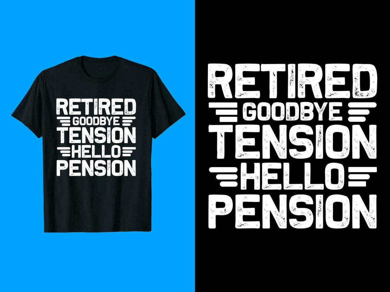 pensionerad typografi t-shirt design vektor