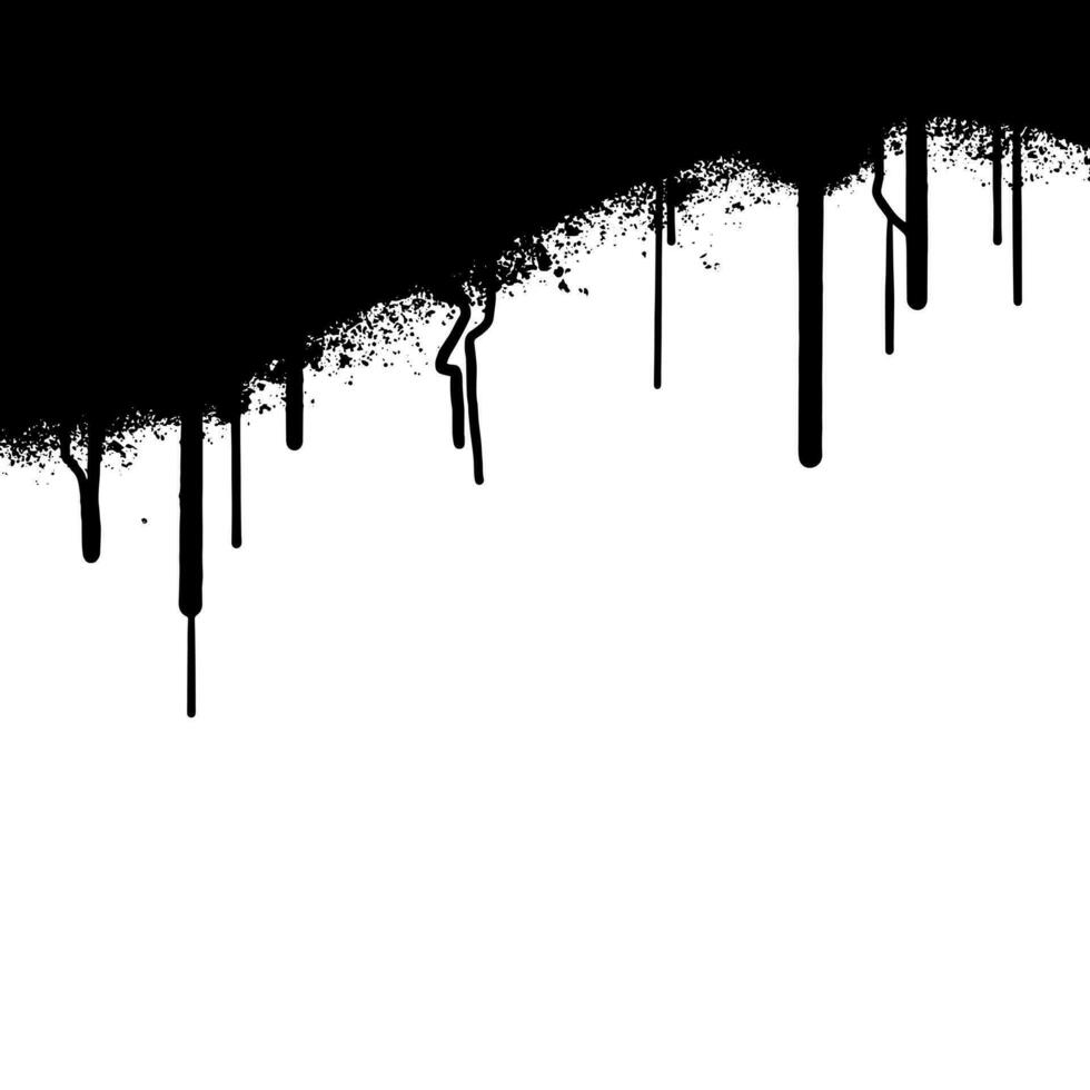 Graphit sprühlackierte Linien und Grunge-Punkte isoliert auf weißem Hintergrund vektor