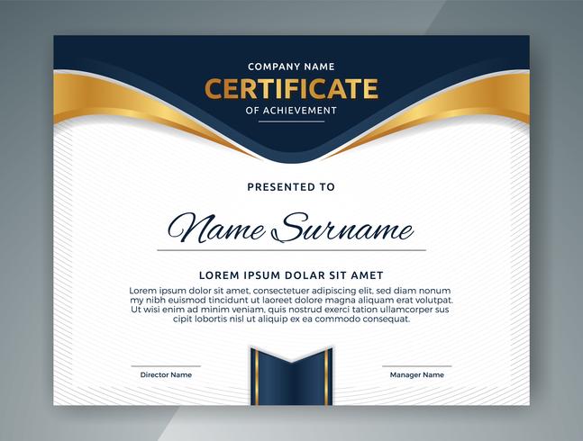 Multipurpose Professional Certificate Template Design. Vektor il