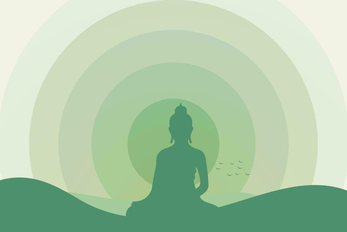 Buddha Purnima Urlaub Hintergrund. Vektor Illustration.