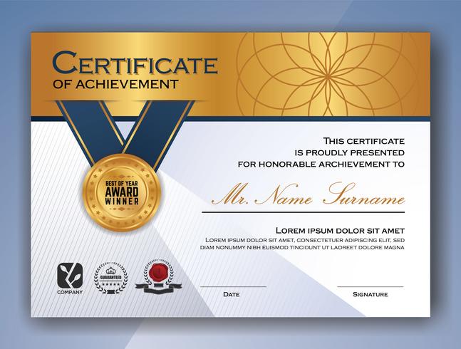 Mehrzweck Professional Certificate Template Design. Vektor il