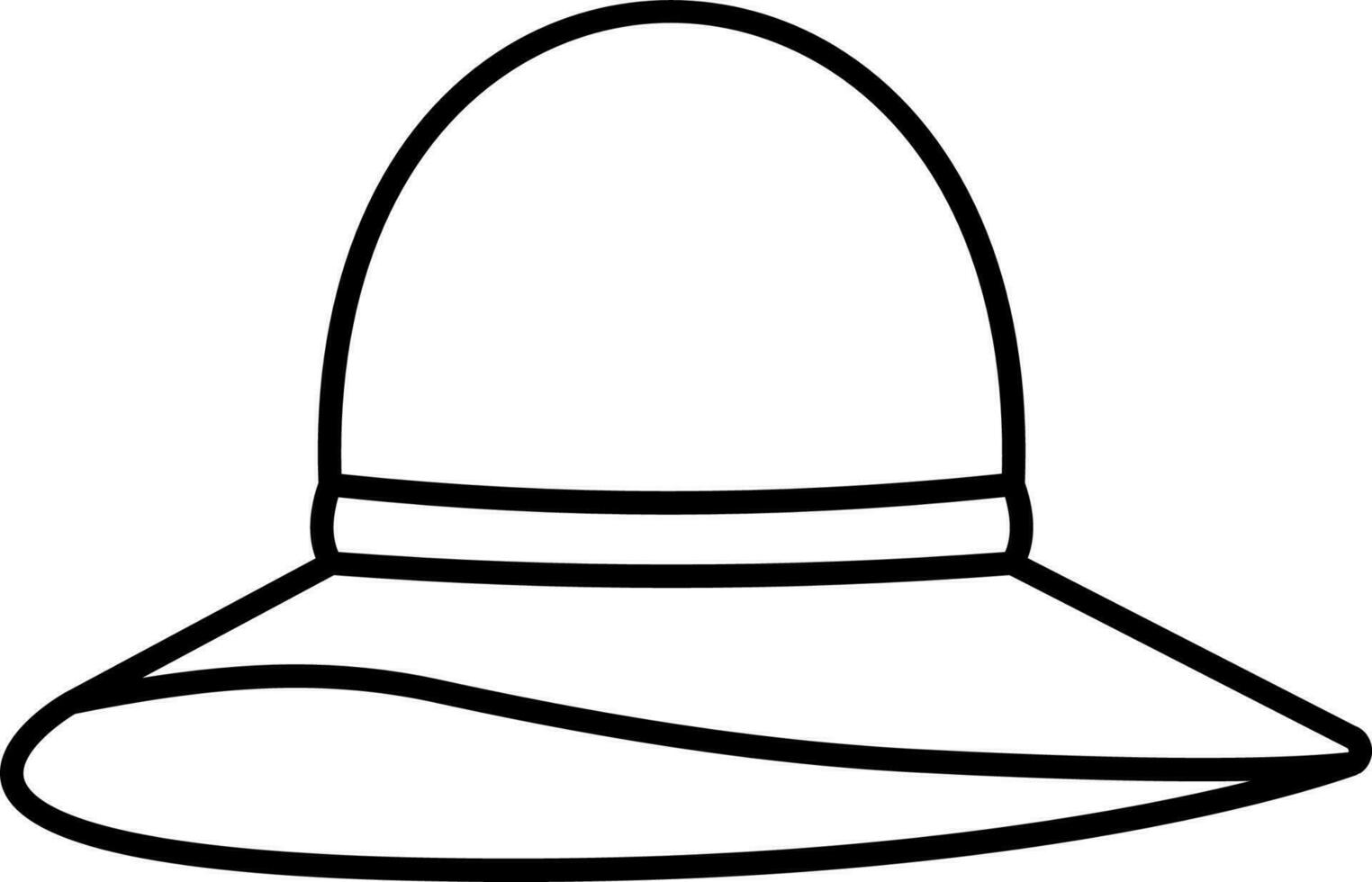 Damen Hut Symbol Vektor Illustration
