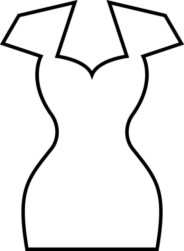 kurz Kleid Symbol Vektor Illustration