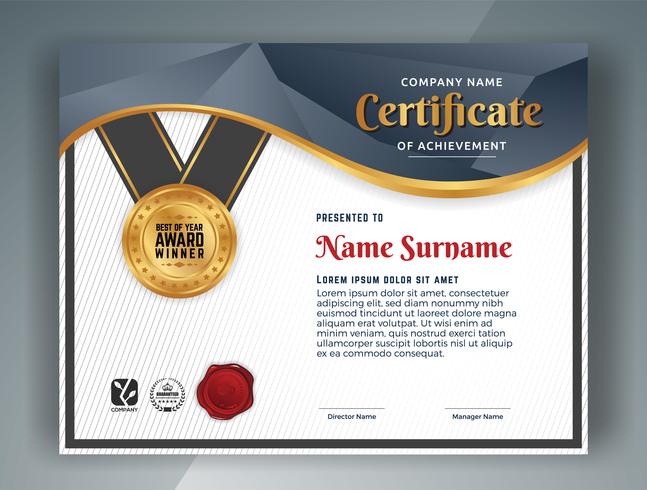 Multipurpose Professional Certificate Template Design. Vektor il